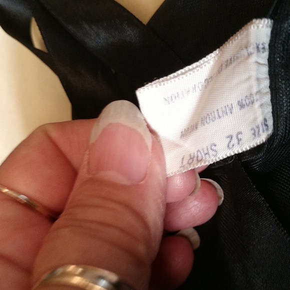 🛞Vintage Movie Star Slip Black 1950's Scallop Hem  Size 32 Short - Picture 14 of 14